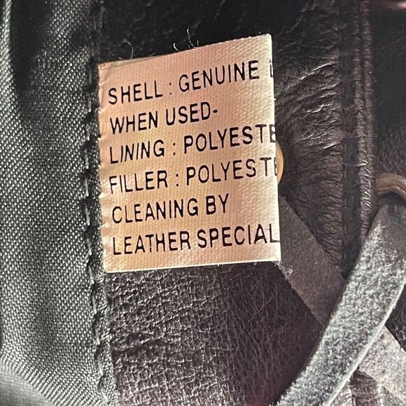 Addis VTG Black Leather Rose/Fringe Vest S…‎ - Picture 4 of 10